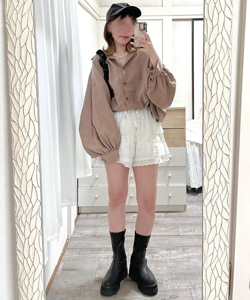 etta(エタ)の「フリルショートパンツ(その他パンツ・レディース・ホワイト・FREE)」の2枚目の写真