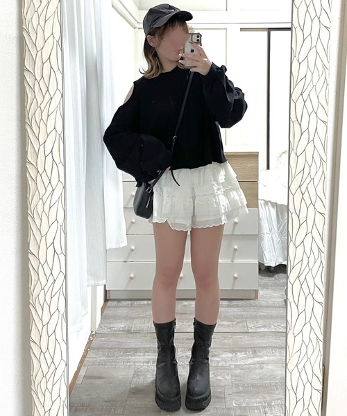 etta(エタ)の「フリルショートパンツ(その他パンツ・レディース・ホワイト・FREE)」の5枚目の写真
