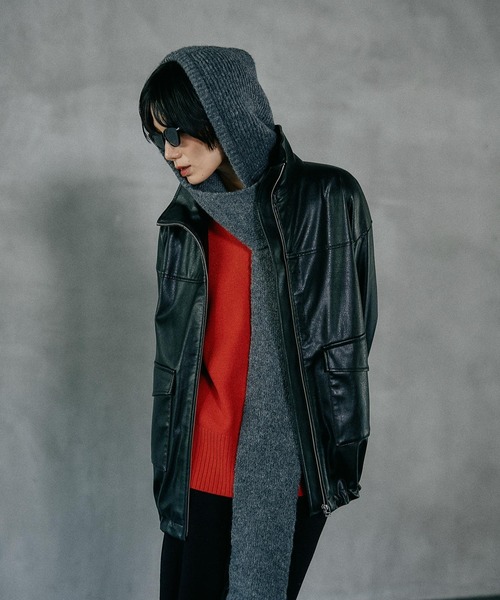 セール】フェイクレザードロストブルゾン 582415（ブルゾン）｜LEPSIM