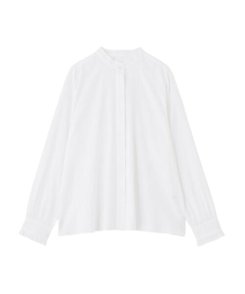 human woman（ヒューマンウーマン）の「◆スタンドフリルブラウス（シャツ/ブラウス・レディース・ホワイト/ホワイト系その他3/ブルー系その他3・MEDIUM）」の16枚目の写真