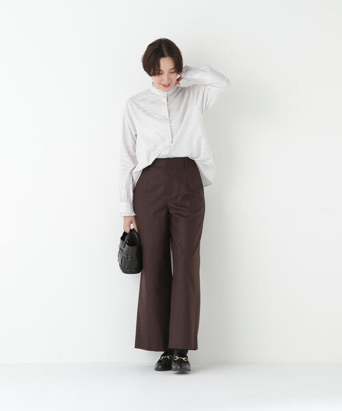 human woman（ヒューマンウーマン）の「◆スタンドフリルブラウス（シャツ/ブラウス・レディース・ホワイト/ホワイト系その他3/ブルー系その他3・MEDIUM）」の14枚目の写真