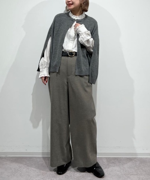 human woman（ヒューマンウーマン）の「◆スタンドフリルブラウス（シャツ/ブラウス・レディース・ホワイト/ホワイト系その他3/ブルー系その他3・MEDIUM）」の7枚目の写真