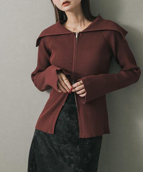 セール】ビックカラージップセーター（ニット/セーター）｜SENSE OF