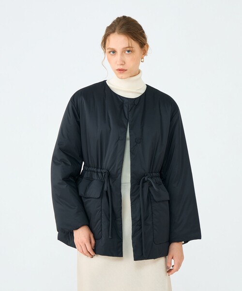 BALLSEY（ボールジィ）の「タイニーリップ ドロストショートコート（その他アウター・レディース・グレー/ブラック・36）」の5枚目の写真