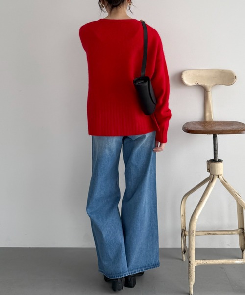 Doux archives（ドゥアルシーヴ）の「Babe WIDE JEAN（デニムパンツ・レディース・ネイビー/ブルー・SMALL/MEDIUM）」の7枚目の写真