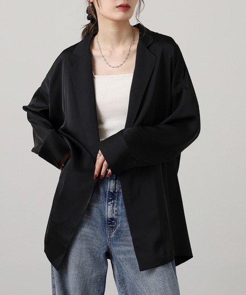 ビンテージサテン羽織ジャケット（テーラードジャケット