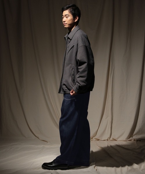 セール】チェックスイングトップブルゾン（ブルゾン）｜niko and