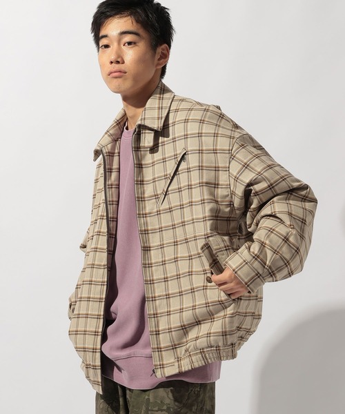 とんすけ　　スイングトップ　ブルゾン　黒　チェック　M とんすけ様専用 スイングトップ ブルゾン 黒 チェック M