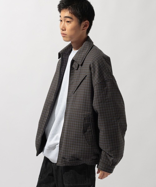 niko and...（ニコアンド）の「チェックスイングトップブルゾン（ブルゾン・メンズ・ネイビー/ベージュ・LARGE/MEDIUM）」の3枚目の写真