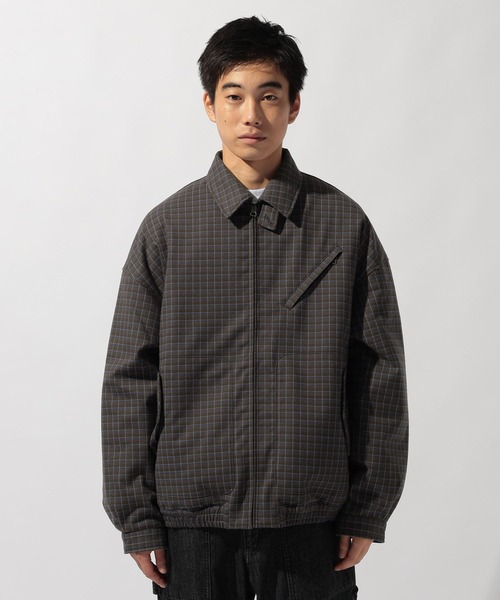 niko and...（ニコアンド）の「チェックスイングトップブルゾン（ブルゾン・メンズ・ネイビー/ベージュ・LARGE/MEDIUM）」の4枚目の写真