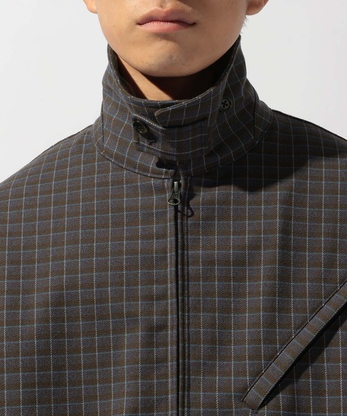 とんすけ　　スイングトップ　ブルゾン　黒　チェック　M セール】チェックスイングトップブルゾン（ブルゾン）｜niko and