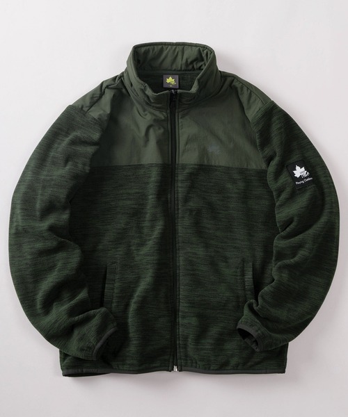 LOGOS(ロゴス)の「【71】【LOGOS PARK/ロゴス パーク】ワンポイントロゴ ナイロン 切替 フリースジャケット(ブルゾン・メンズ・ワイン/カーキ/ブラック/ネイビー・M/L/XL)」の2枚目の写真