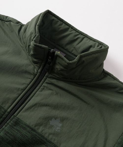 LOGOS(ロゴス)の「【71】【LOGOS PARK/ロゴス パーク】ワンポイントロゴ ナイロン 切替 フリースジャケット(ブルゾン・メンズ・ワイン/カーキ/ブラック/ネイビー・M/L/XL)」の6枚目の写真