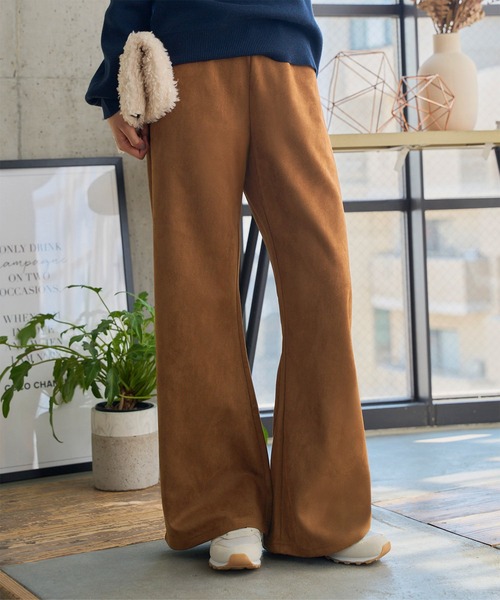 KOBE LETTUCE(コウベレタス)の「選べる3サイズ錯覚美脚ポンチスエードパンツ(その他パンツ・レディース・ブラック/キャメル/アイボリー系/グレー/ダークブラウン・M-Short/M/PM)」の14枚目の写真