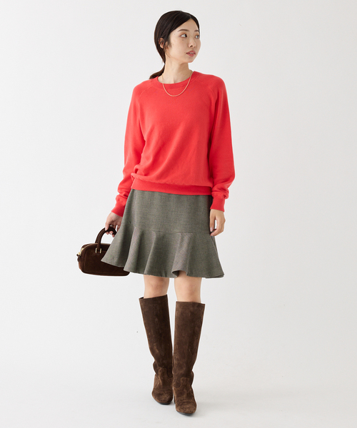 セール】ツイードダブルクロスフレアミニスカート（スカート）｜IENA