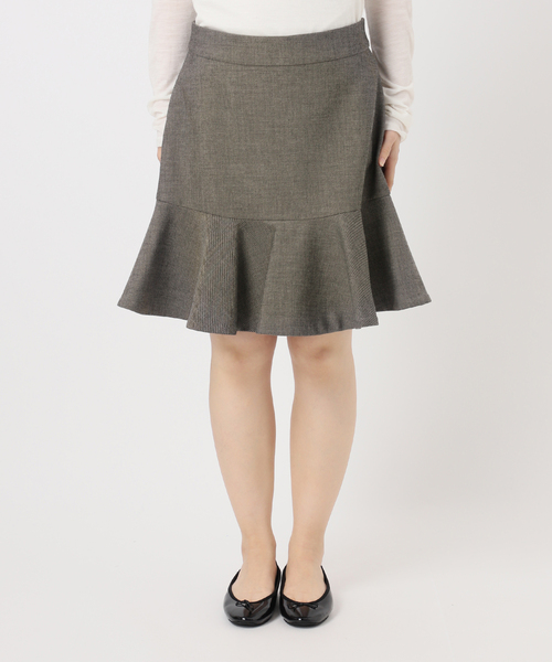 セール】ツイードダブルクロスフレアミニスカート（スカート）｜IENA