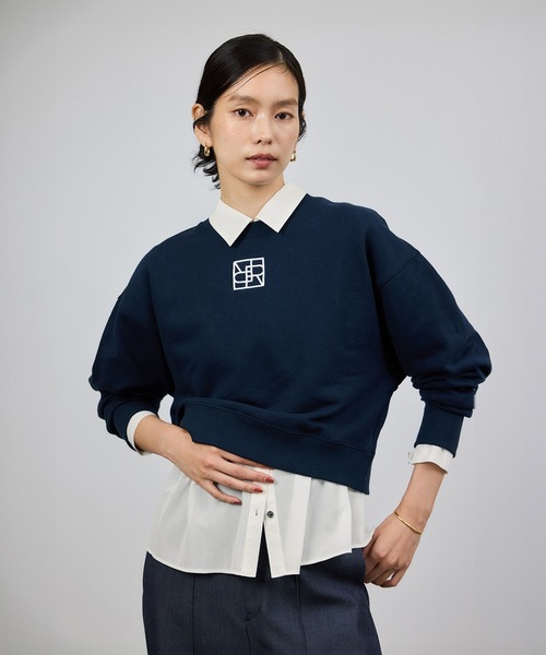 ROPE'(ロペ)の「シアートリコットボウタイシャツブラウス/イージーケア(シャツ/ブラウス・レディース・ネイビー/ホワイト・FREE)」の12枚目の写真