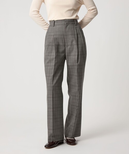 Steven Alan（スティーブンアラン）の「＜Steven Alan＞メランジ タック ワイド パンツ（その他パンツ・レディース・グレー系/ネイビー・L/S/M）」の2枚目の写真