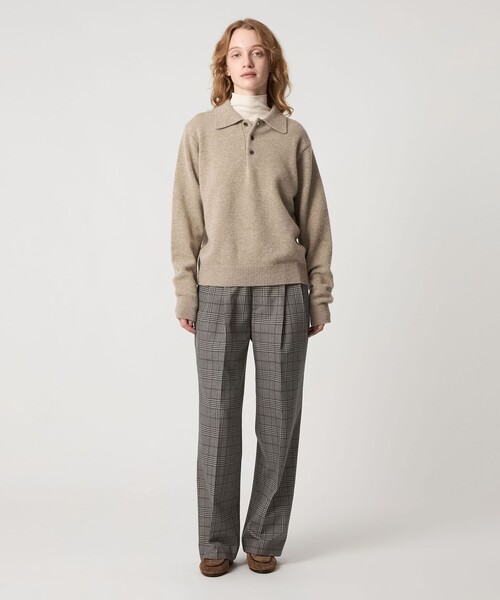 Steven Alan（スティーブンアラン）の「＜Steven Alan＞メランジ タック ワイド パンツ（その他パンツ・レディース・グレー系/ネイビー・L/S/M）」の5枚目の写真