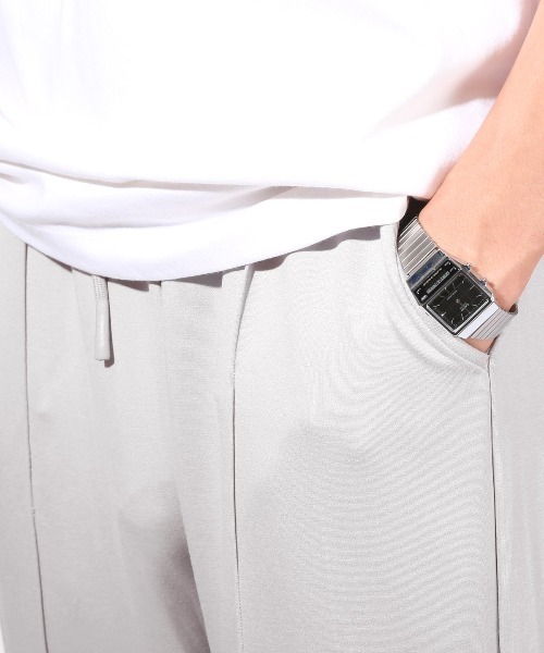 LUXSTYLE(ラグスタイル)の「スウェットワイドパンツ(スウェットパンツ・メンズ・ブラック/ネイビー・L/M)」の9枚目の写真