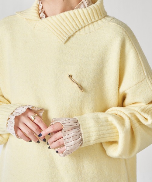 COLLAGE GALLARDAGALANTE（コラージュガリャルダガランテ）の「ニュアンスラインブローチ（ブローチ/コサージュ・レディース・シルバー/ゴールド・FREE）」の2枚目の写真