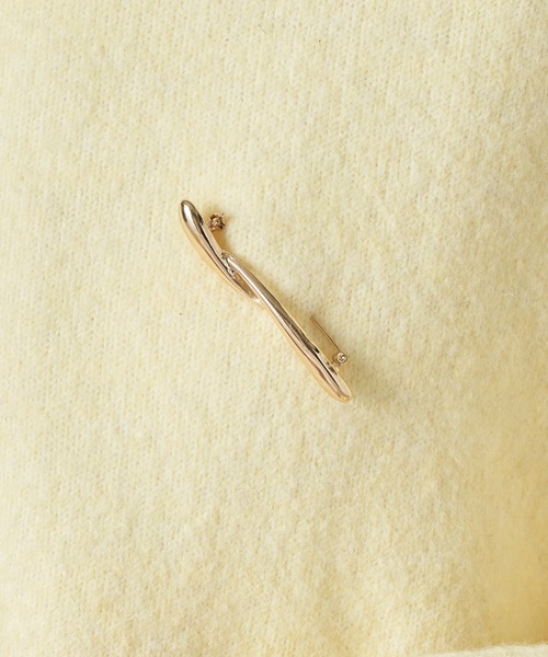 COLLAGE GALLARDAGALANTE（コラージュガリャルダガランテ）の「ニュアンスラインブローチ（ブローチ/コサージュ・レディース・シルバー/ゴールド・FREE）」の4枚目の写真