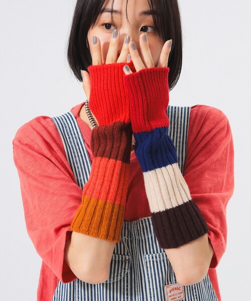 新品】アソースメレ アームウォーマー ロング レッド ロンハーマン