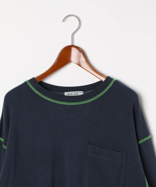 niko and...（ニコアンド）の「[MODE NORM CORE] エルボパッチフワスムースプルオーバー（Tシャツ/カットソー・レディース・モカ/ネイビー/ナチュラル・MEDIUM/LARGE）」の22枚目の写真