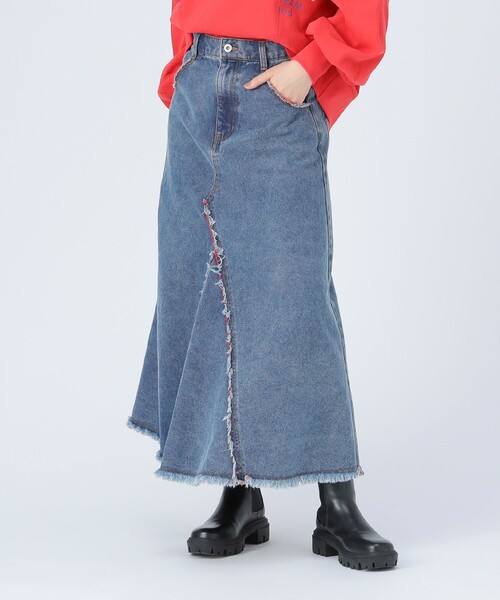 カラーダメージ デニム スカート（スカート）｜BEAMS HEART（ビームス