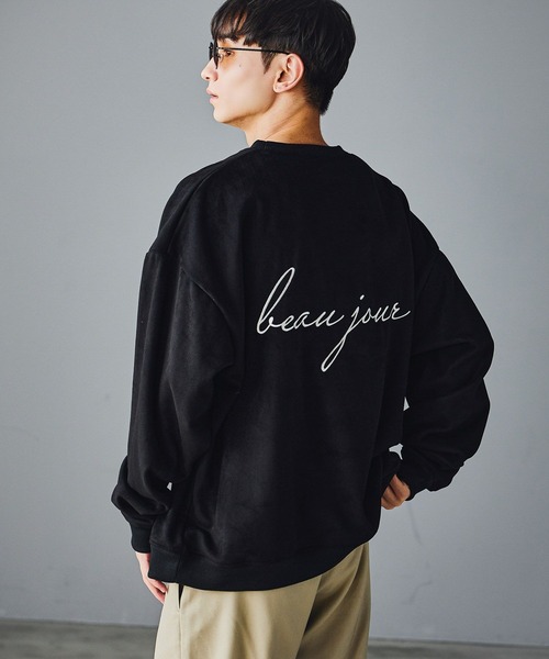 LAKOLE（ラコレ）の「バック刺繍スエードボアプルオーバー / 587053