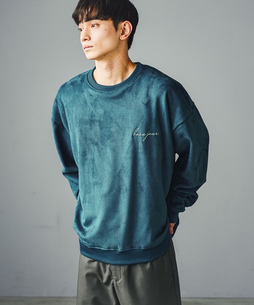 LAKOLE(ラコレ)の「バック刺繍スエードボアプルオーバー / 587053(スウェット・メンズ・ライトグレー/ブラウン/ブルー/ブラック・MEDIUM/LARGE/X-LARGE)」の18枚目の写真