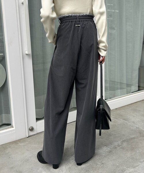 セール】【4サイズ展開/ストライプ柄、無地 / ウエストの配色が