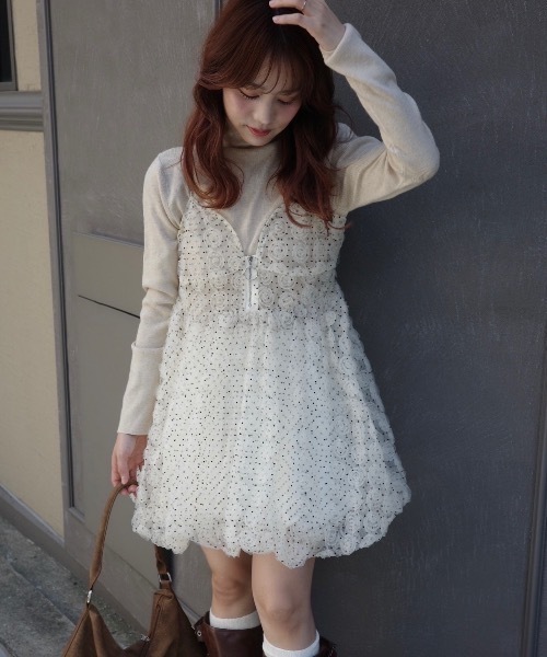 jumelle（ジュメロ）の「チュールローズビスチェ（その他トップス