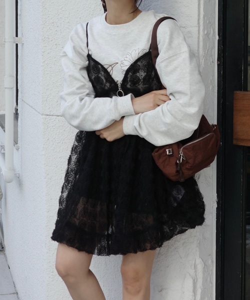 jumelle（ジュメロ）の「チュールローズビスチェ（その他トップス・レディース・ベージュ/ブラック・FREE）」の5枚目の写真