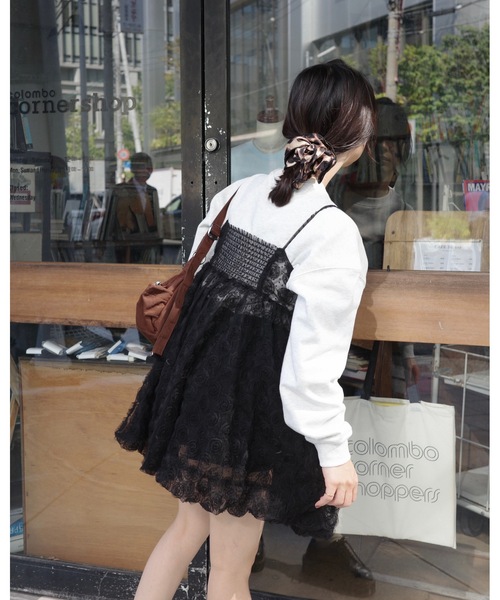 jumelle（ジュメロ）の「チュールローズビスチェ（その他トップス・レディース・ベージュ/ブラック・FREE）」の8枚目の写真