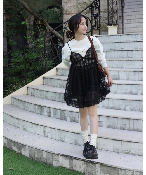 jumelle（ジュメロ）の「チュールローズビスチェ（その他トップス・レディース・ベージュ/ブラック・FREE）」の13枚目の写真