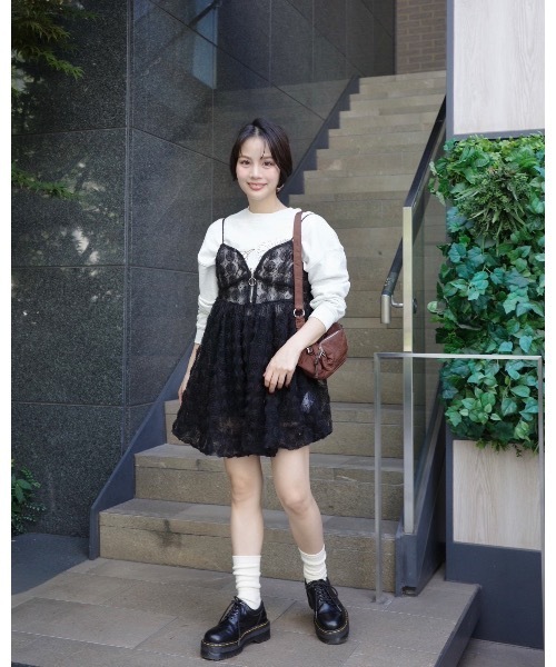 jumelle（ジュメロ）の「チュールローズビスチェ（その他トップス・レディース・ベージュ/ブラック・FREE）」の16枚目の写真