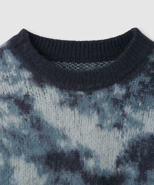 NAVY(ネイビー)の「nAvy モヘヤタッチマーブルニット(ニット/セーター・メンズ・ブルー系その他/ネイビー系/ベージュ系その他・S/M/L/XL)」の4枚目の写真
