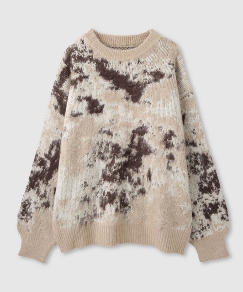 NAVY(ネイビー)の「nAvy モヘヤタッチマーブルニット(ニット/セーター・メンズ・ブルー系その他/ネイビー系/ベージュ系その他・S/M/L/XL)」の15枚目の写真