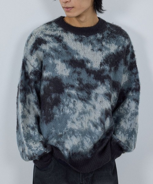 NAVY(ネイビー)の「nAvy モヘヤタッチマーブルニット(ニット/セーター・メンズ・ブルー系その他/ネイビー系/ベージュ系その他・S/M/L/XL)」の9枚目の写真