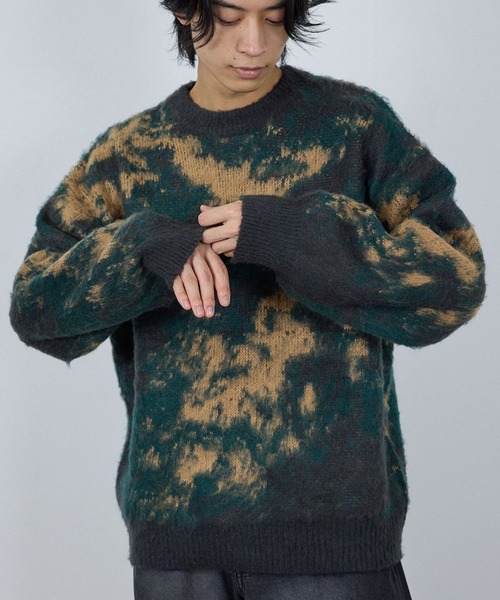 NAVY(ネイビー)の「nAvy モヘヤタッチマーブルニット(ニット/セーター・メンズ・ブルー系その他/ネイビー系/ベージュ系その他・S/M/L/XL)」の13枚目の写真