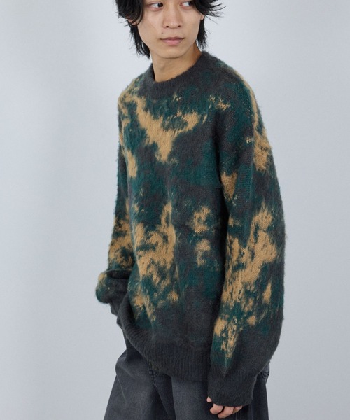 NAVY(ネイビー)の「nAvy モヘヤタッチマーブルニット(ニット/セーター・メンズ・ブルー系その他/ネイビー系/ベージュ系その他・S/M/L/XL)」の14枚目の写真