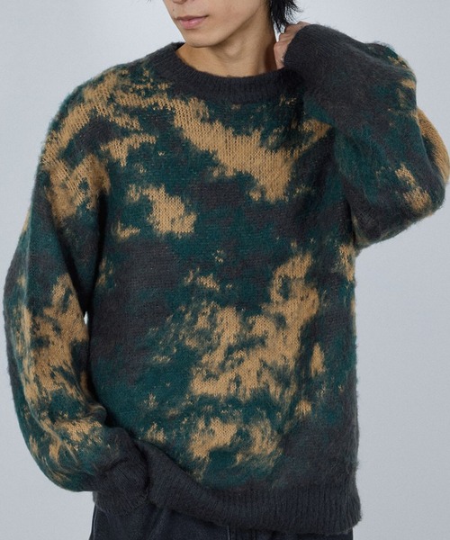 NAVY(ネイビー)の「nAvy モヘヤタッチマーブルニット(ニット/セーター・メンズ・ブルー系その他/ネイビー系/ベージュ系その他・S/M/L/XL)」の12枚目の写真