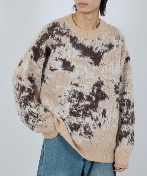 NAVY(ネイビー)の「nAvy モヘヤタッチマーブルニット(ニット/セーター・メンズ・ブルー系その他/ネイビー系/ベージュ系その他・S/M/L/XL)」の19枚目の写真