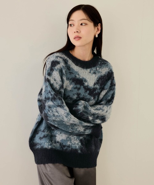 NAVY(ネイビー)の「nAvy モヘヤタッチマーブルニット(ニット/セーター・メンズ・ブルー系その他/ネイビー系/ベージュ系その他・S/M/L/XL)」の22枚目の写真