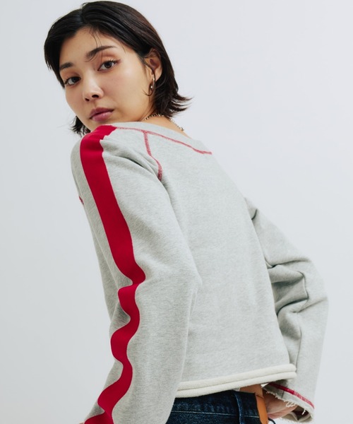 atmos pink(アトモスピンク)の「atmos pink Numbering Sweat Top / アトモス ピンク ナンバリング スウェット トップ(スウェット・レディース・ブラウン/ブラック/グレー・FREE)」の5枚目の写真