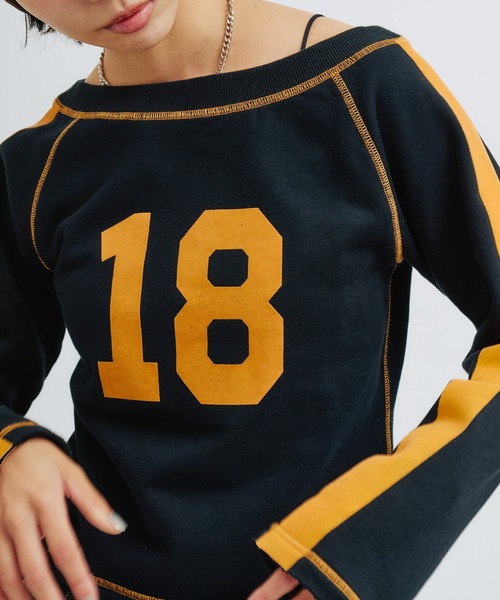 atmos pink(アトモスピンク)の「atmos pink Numbering Sweat Top / アトモス ピンク ナンバリング スウェット トップ(スウェット・レディース・ブラウン/ブラック/グレー・FREE)」の9枚目の写真