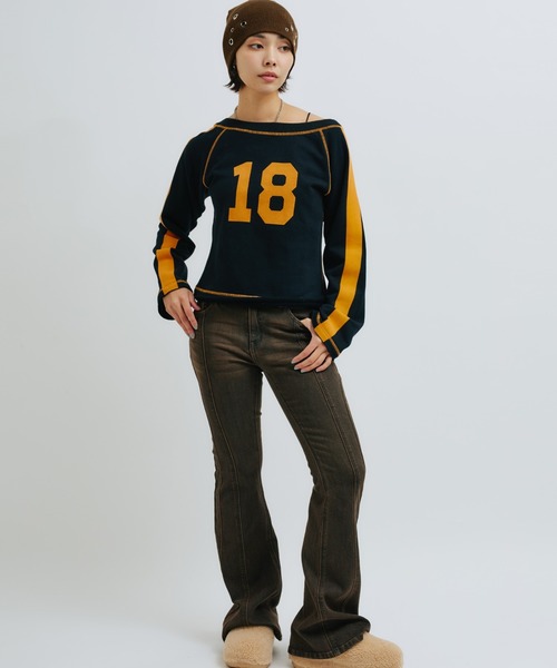 atmos pink(アトモスピンク)の「atmos pink Numbering Sweat Top / アトモス ピンク ナンバリング スウェット トップ(スウェット・レディース・ブラウン/ブラック/グレー・FREE)」の15枚目の写真