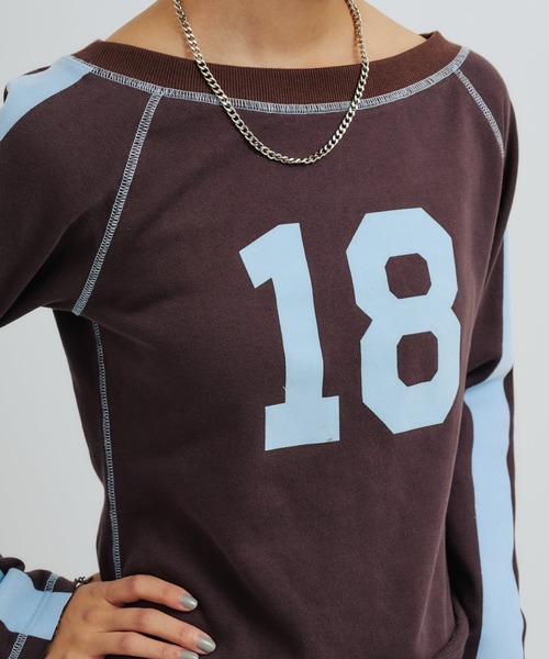 atmos pink(アトモスピンク)の「atmos pink Numbering Sweat Top / アトモス ピンク ナンバリング スウェット トップ(スウェット・レディース・ブラウン/ブラック/グレー・FREE)」の18枚目の写真