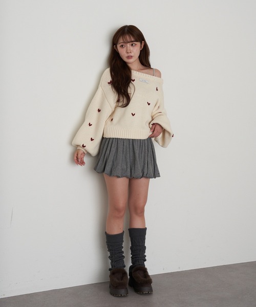 RAY CASSIN（レイカズン）の「カットバルーンミニスカパン（スカート・レディース・グレー/チャコールグレー/ブラウン・FREE）」の22枚目の写真